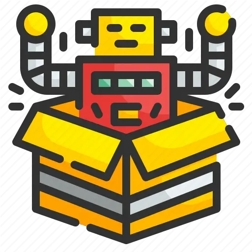 Toy Box Gift Surprise Robot Happy Png Toy Box Icon