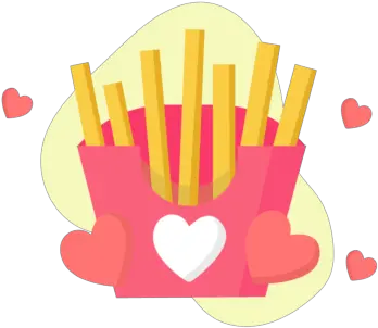 Valentine French Fries Romance Icon Graphic By Language Png Fries Icon