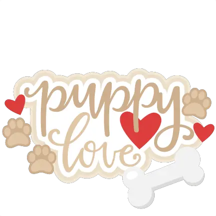 Puppy Love Title Svg Scrapbook Cut File Event Png Puppy Love Icon