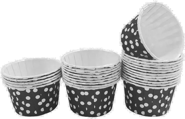 Black With White Polka Dot 10pc Mini Paper Cups Lanterns And More Paper Cup Png Clipart Polka Dot Pattern Png