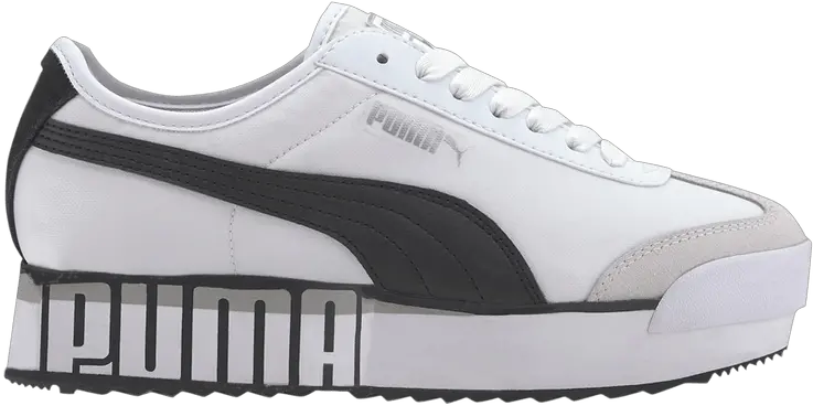 Wmns Roma Amor Logo U0027white Blacku0027 Puma 372113 03 Goat Skate Shoe Png Puma Shoe Logo