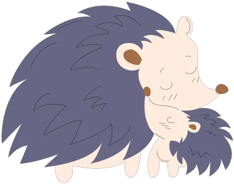 Animals Mom And Baby Porcupine Illustration Transparent Cartoon Png Porcupine Png