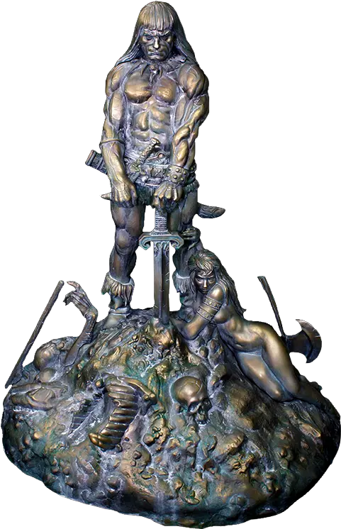 Conan The Barbarian Sacred Bronze Premium Statue Supernatural Creature Png Conan The Barbarian Logo