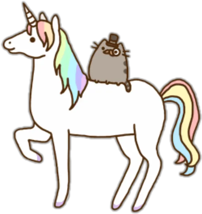 Horse Pony Pusheen Cat Tack Unicorn Hq Pusheen Cat Unicorn Png Pusheen Transparent