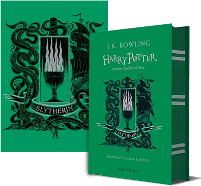 Hardback Pre Order Offer Slytherin House Edition Of Harry Potter And The Goblet Of Fire And Slytherin Foiled Print Harry Potter And The Goblet Of Fire Slytherin Edition Png Harry Potter Logo Png