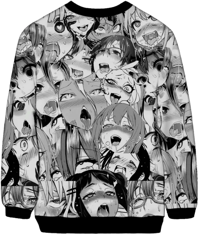 Ahegao Sweatshirt Ahegao Hoodie Transparent Png Ahegao Transparent