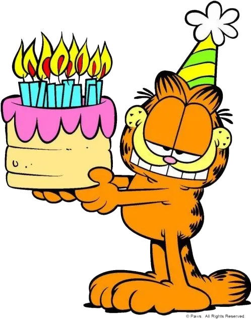 Garfield Cartoon Transparent Background Garfield Eating A Birthday Cake Png Garfield Transparent