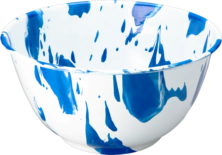 Blue U0026 White Slip Enamelware Salad Bowl Ceramic Png Salad Bowl Png