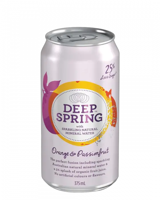 Deep Spring Orange Passionfruit 24 X 375ml Cans Punch Png Juice Splash Png