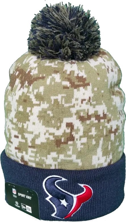 Houston Texans Salute To Service Sideline Fleece Pom Toque Beanie Png Houston Texans Png