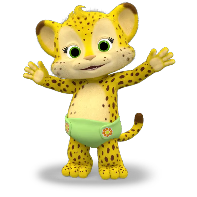 Word Party Franny The Cheetah Paws Up Panda Word Party Characters Png Cheetah Png
