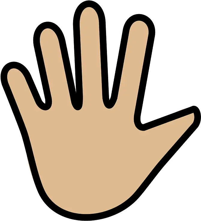 Hand With Fingers Splayed Emoji Clipart Mão Clipart Png Finger Transparent
