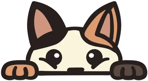 Peekaboo Cute Cat Flat Peek A Boo Png Cute Cat Transparent