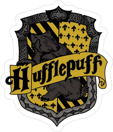 Hufflepuff Hand Art Sticker Just Stickers Hufflepuff Crest Png Hufflepuff Png