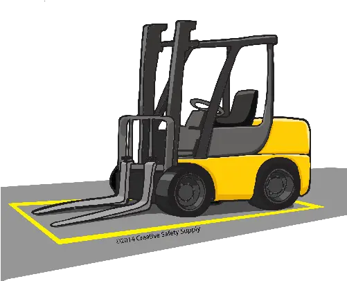 Floor Markingtapeforkliftsafetypng Realsafetyorg Forklift Parking Floor Marking Forklift Png