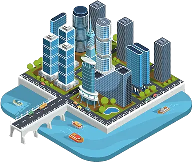 Download Tokenization Real Estate Icon City 3d Png Full City Icon