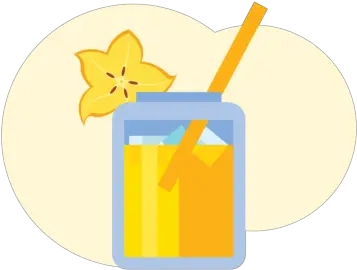 Summer Star Fruit Juice Icon Graphic By Vijackstudio Long Island Iced Tea Png Mason Jar Icon