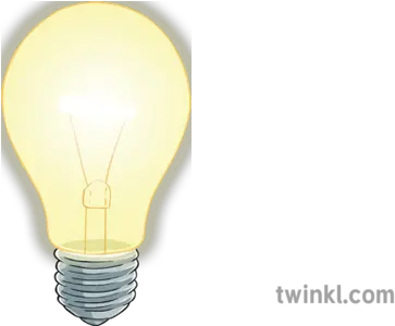 Lit Lightbulb Illustration Twinkl Transparent Light Bulb Lit Png Lightbulb Png