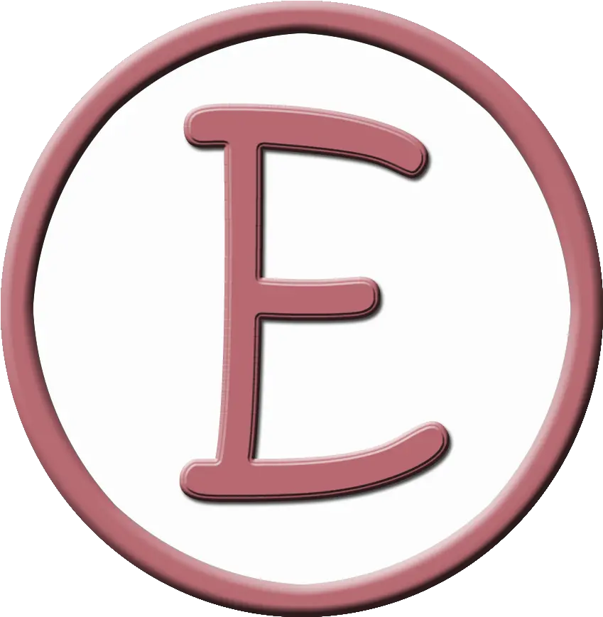 Letter E Png Circle Letter Pink E Circulo Png