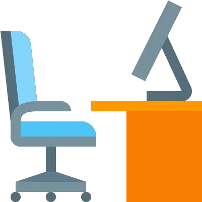 Office Icon In Color Style Furniture Style Png Office Desk Icon White