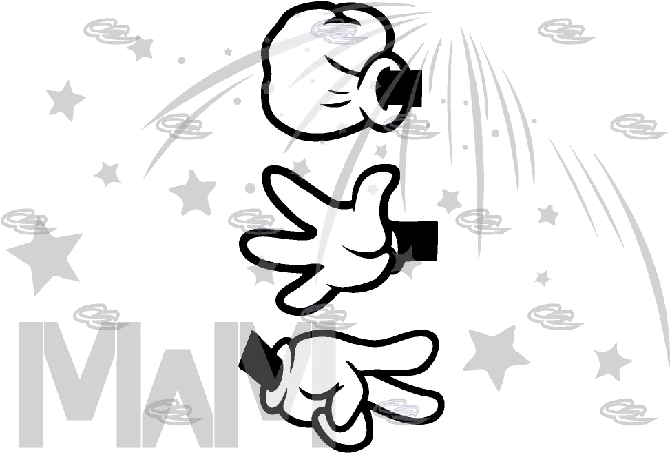 Download Mickey Mouse Hand Clipart Black And White Mickey Mouse Hand Rock Paper Scissors Png Mouse Hand Png