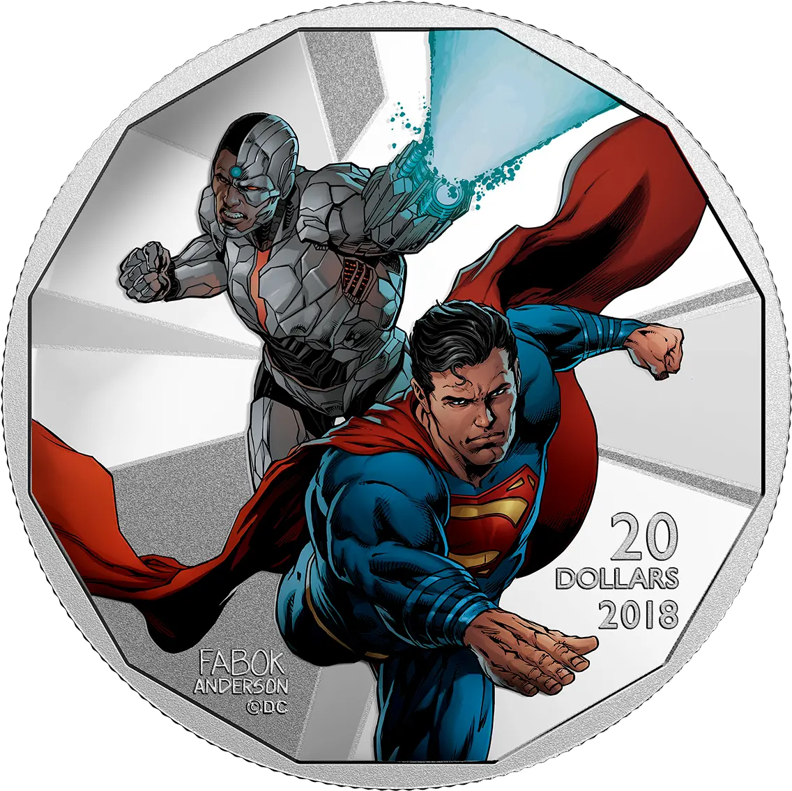 2018 1 Oz Canada The Justice League Canadian Mint Jason Fabok Justice League Png Superman Logo Generator