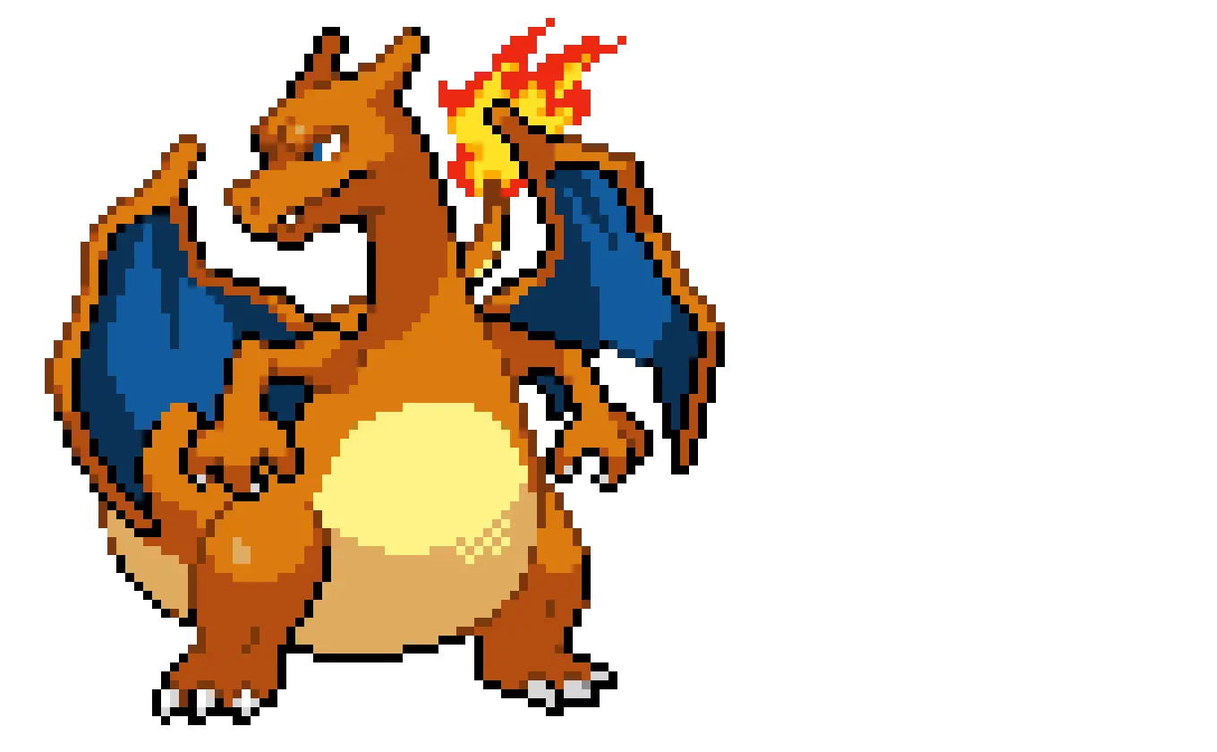 Pokemon Charizard Png Transparent Image Charizard Pixel Art Charizard Png