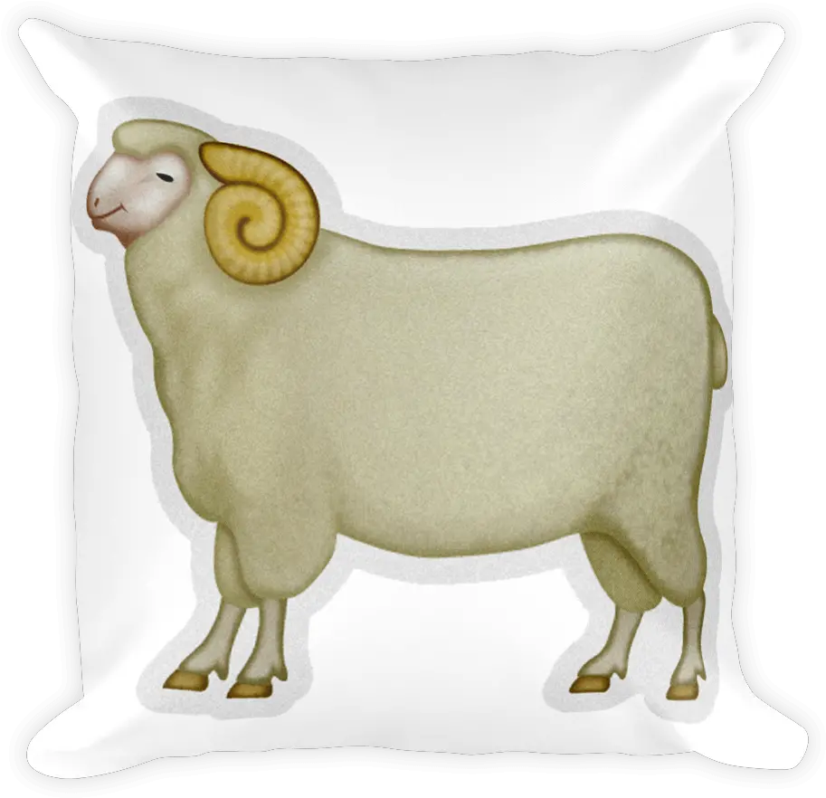 Emoji Pillow Ram Sheep Full Size Png Download Seekpng Cushion Sheep Png