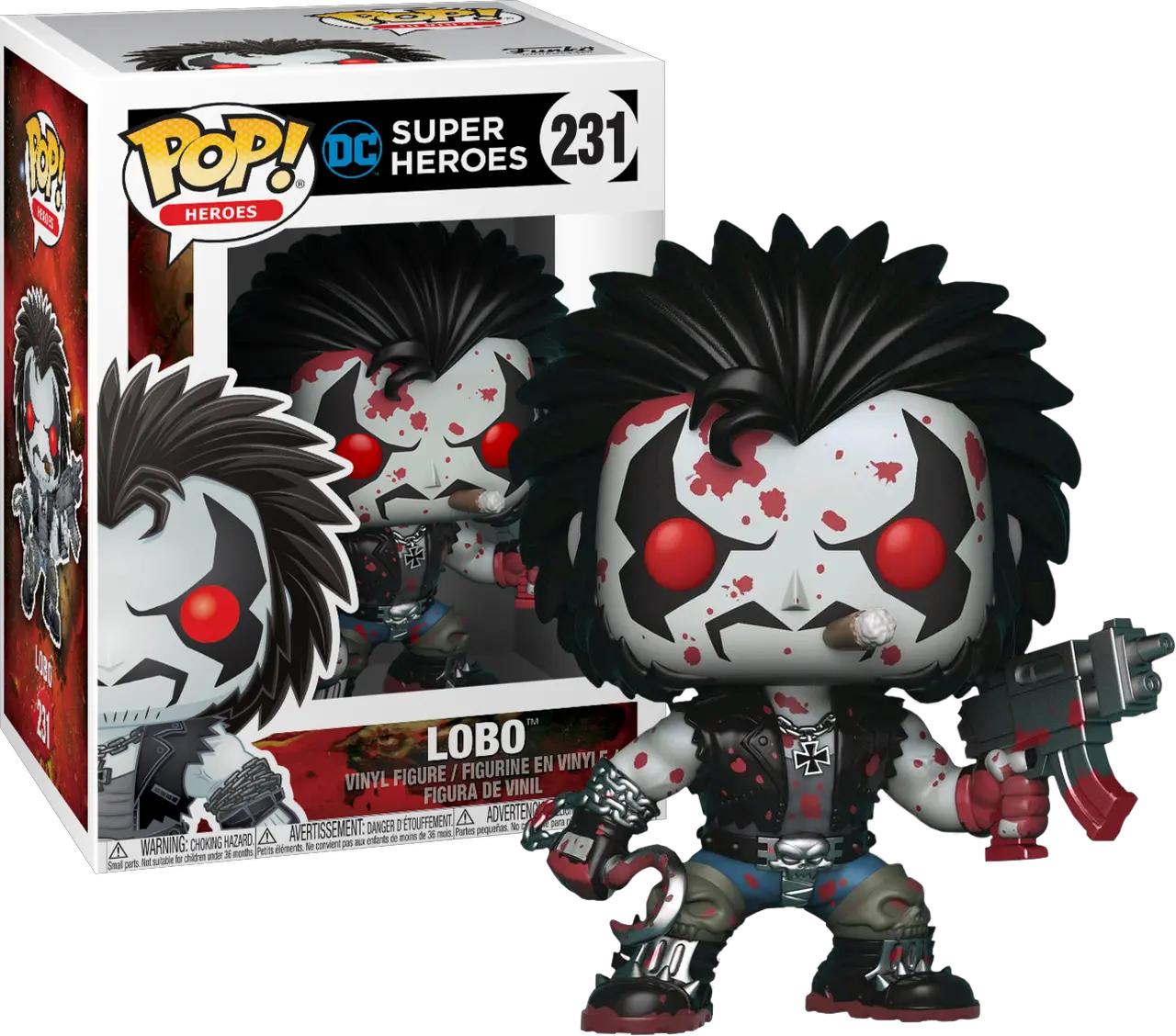 Dc Comics Lobo Bloody Lobo Pop Vinyl Figure Dc Comics Lobo Funko Pop Png Lobo Png