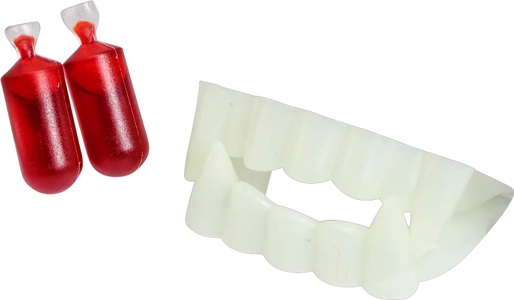 Download Vampire Teeth And Fake Blood Large Toothbrush Boxing Glove Png Vampire Teeth Png