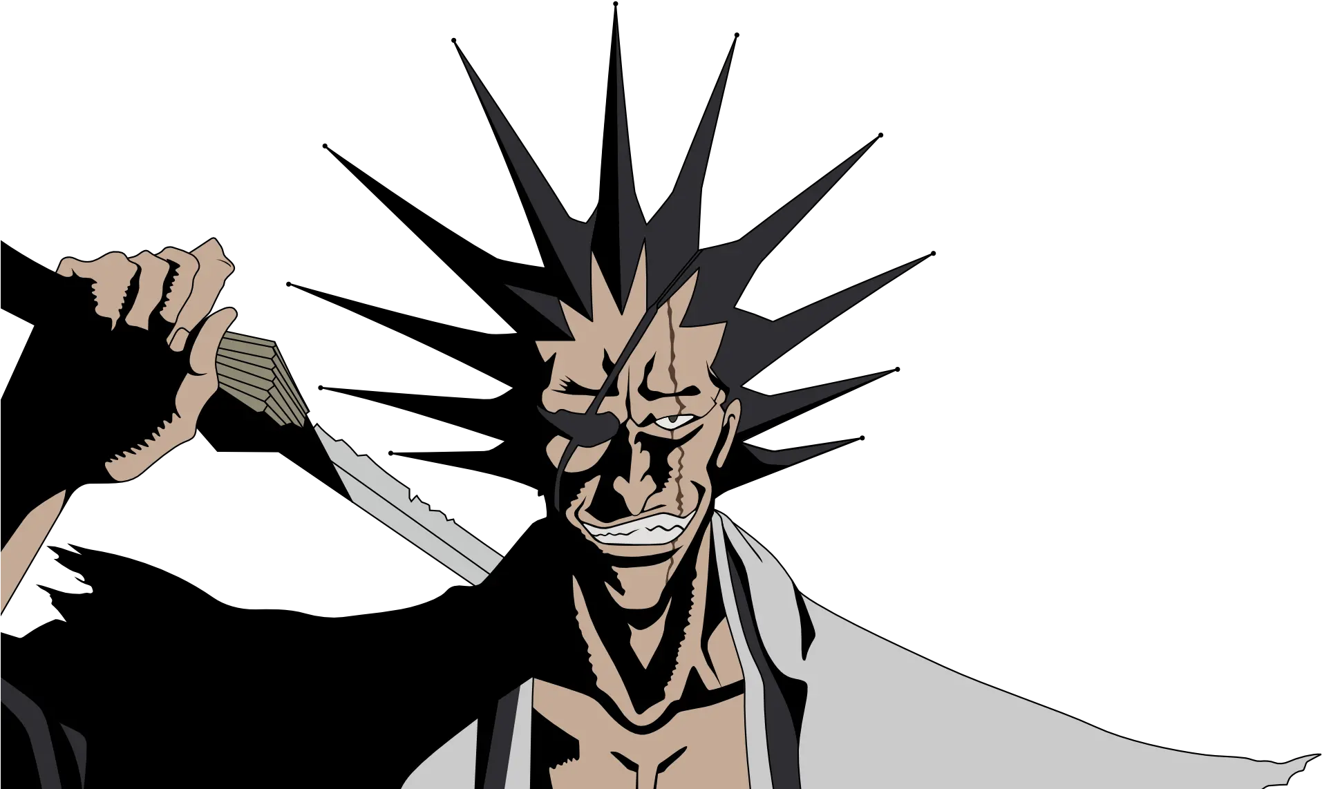 All Male Bleach Polychromatic Sword Transparent Vector Kenpachi Zaraki Wallpaper Hd Png Bleach Transparent Background