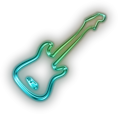 Neon Green Guitar Outline Icon Png Clipart Image Iconbugcom Guitar Neon Sign Png Guitar Png