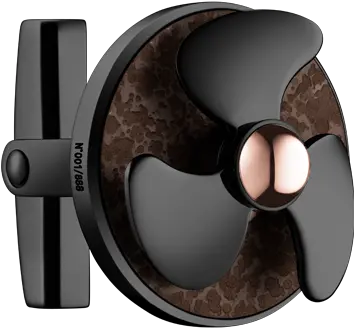 Rj Watches Titanic Cufflinks Black Gold Png