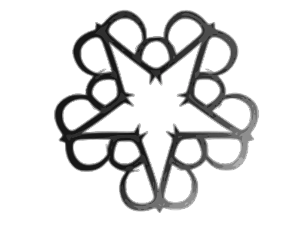 Black Veil Brides Star Logo Black Veil Brides Logo Clipart Black Veil Brides Necklace Png Pierce The Veil Logo