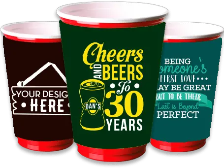 16 Ounce Red Solo Cup Sleeves 100 Custom Coffee Cup Png Solo Cup Png
