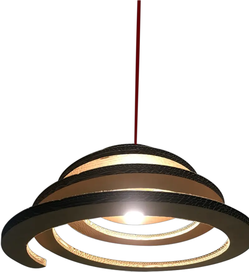 Kartent Cardboard Spiral Hanging Lamp Png Lights