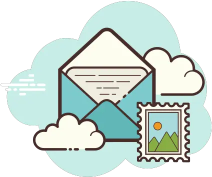 Open Envelope Stamp Icon In Cloud Style Game Icon Aesthetic Cloud Png Open Envelope Icon