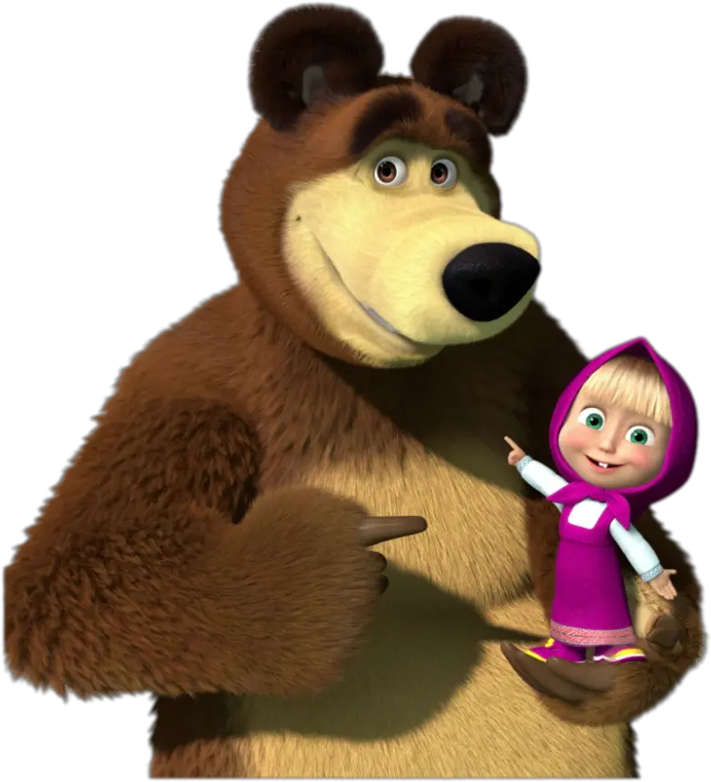 Bear Holding Masha Masha And The Bear Png Bear Transparent