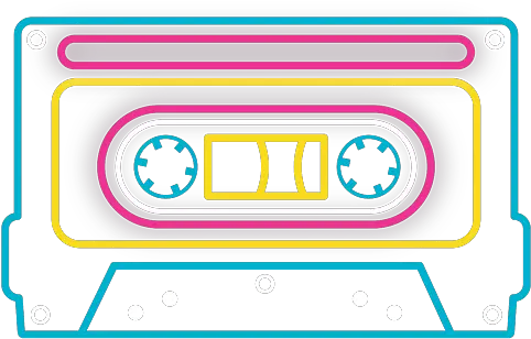 Retro 80s 90s Neon Cassette Tape Ghettobaster Carry All Magnetic Tape Data Storage Png 90s Icon Bob