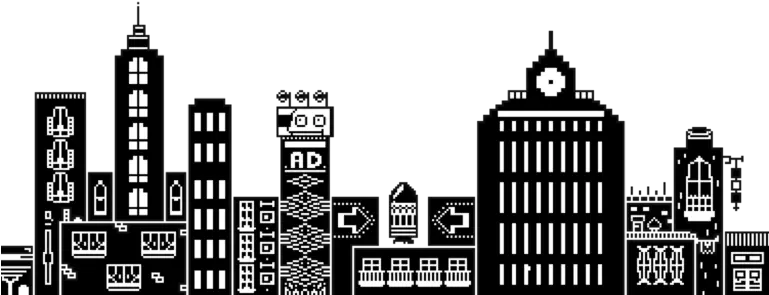 Gif Transparency Pixel Animated Film Image Black And White Building Black And White Transparency Png Building Transparent Background
