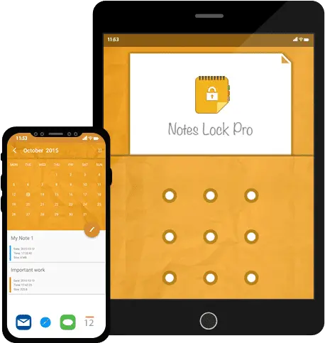 Notes Lock Secure Notes For Android Smartphone Png Lock Icon On Ipad