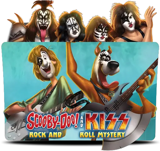 Scooby Doo And Kiss Rock And Roll Mystery Dvd Scooby Doo And Kiss Rock And Roll Mystery Png Guitar Folder Icon