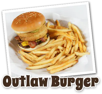 Outlaw Burger Clear Springs Restaurant Outlaw Burger Clear Springs Png Burger Transparent