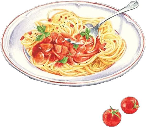 Download Watercolor Food Pasta Pasta Illustration Png Pasta Png