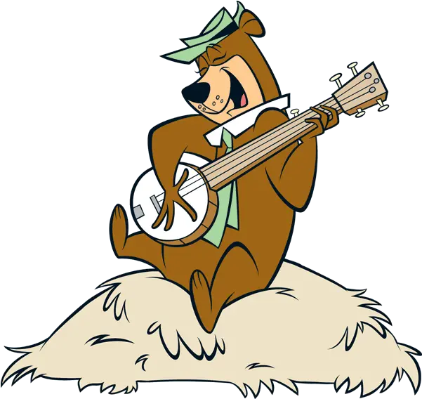 Yogi Bear Playing The Banjo Png Image Yogi Bear With Guitar Banjo Png