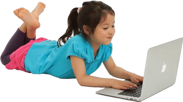 Kid Transparent Kid On Computer Children Png