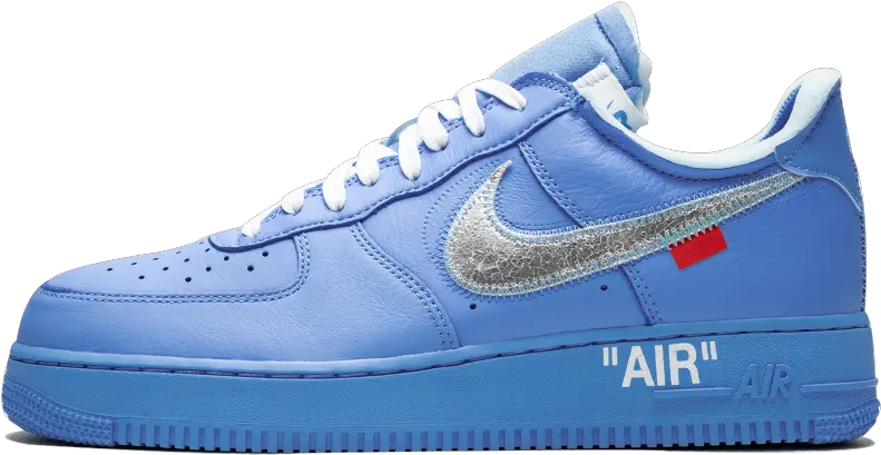 Nike Air Force 1 Low Off White Mca University Blue Ci1173400 Restocks Png Off White Logo Png