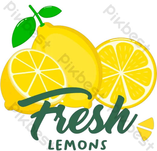 Png Fresh Lemon Logo Design Fruit And Food Element Sweet Lemon Lemon Slice Icon