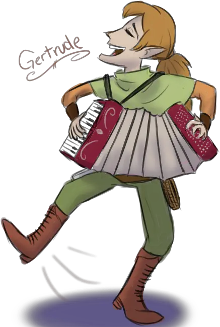 Accordion Playing Bard Character Bard Accordion Female Png Bard Png