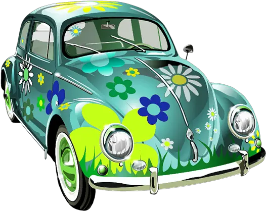 Blue Flower Vw Bug Png Official Psds Vw Bug Png Volkswagen Png